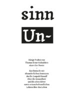 Günther F. Seelig: sinn Un- Cover: Floßmann